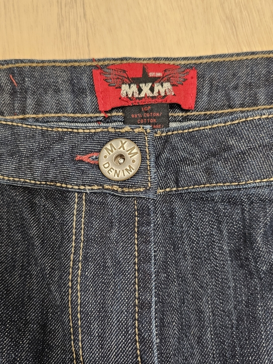 MXM Dark Wash Bootcut Jeans 16P Petite Stretch Mid Rise Classic Denim - Picture 5 of 10